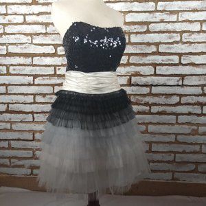 Precious Formals Tulle & Sequin Ombre DRESS Sz 12